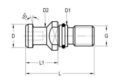 Tirantes DIN 69872 forma B ( 15°)